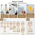 thumbnail image 6 of Pink Flowers Window Privacy Film,Spring Floral Butterfly Elegant Pastoral Botanical Static Cling UV Sun Blocking Window Tint Day and Night,Non-Adhesive One Way Privacy Cover 17.7''x78.7'', 6 of 7
