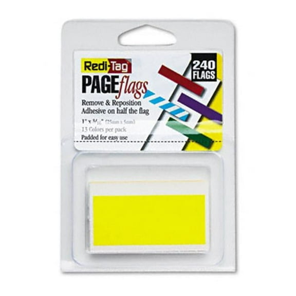 Redi-Tag  Removable/Reusable Page Flags  13 Assorted Colors  300 Flags per Pack