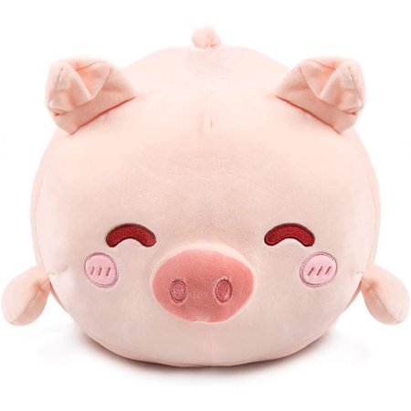 Pig Stuffed Animal Plush Hugging Pillow: Soft Cute Toy Gift at Birthday Squishy Anime Marshmallow Fluffy Kawaii Plushie for Kids Boys Girls Adults