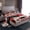 Red Grey, variant on Feelyou Farm Rooster Teens Bed Sheets, Rustic Chinken King Sheets, 4pcs