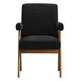 thumbnail image 6 of Modway Lyra Boucle Fabric Dining Room Chair - Set of 2 in Black, 6 of 10