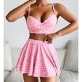 thumbnail image 7 of Levmjia Women's 3 Piece Swimsuit Set, Floral Print Tankini Top with High Waisted Swim Skirt & Bikini Bottoms, Nylon Spandex, Plus Size S-2XL, 7 of 7