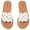 White 8002-229, variant on Ataiwee Women's Slide Sandals, Fashion Strappy Braided Slip On Flat Summer Shoes.