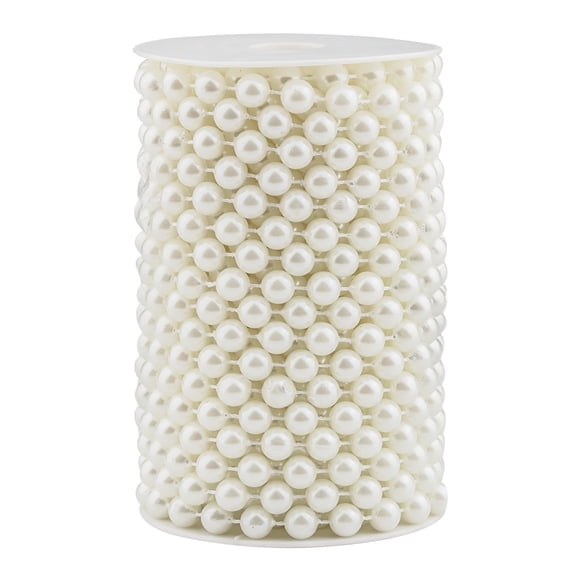 Rollo de Cuentas de Perlas AdasBridal 10 mm Marfil 10 m para Decoración