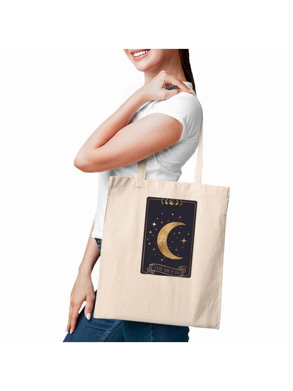 Tarrot Card Misterious The Moon Card Custom Tote Bag
