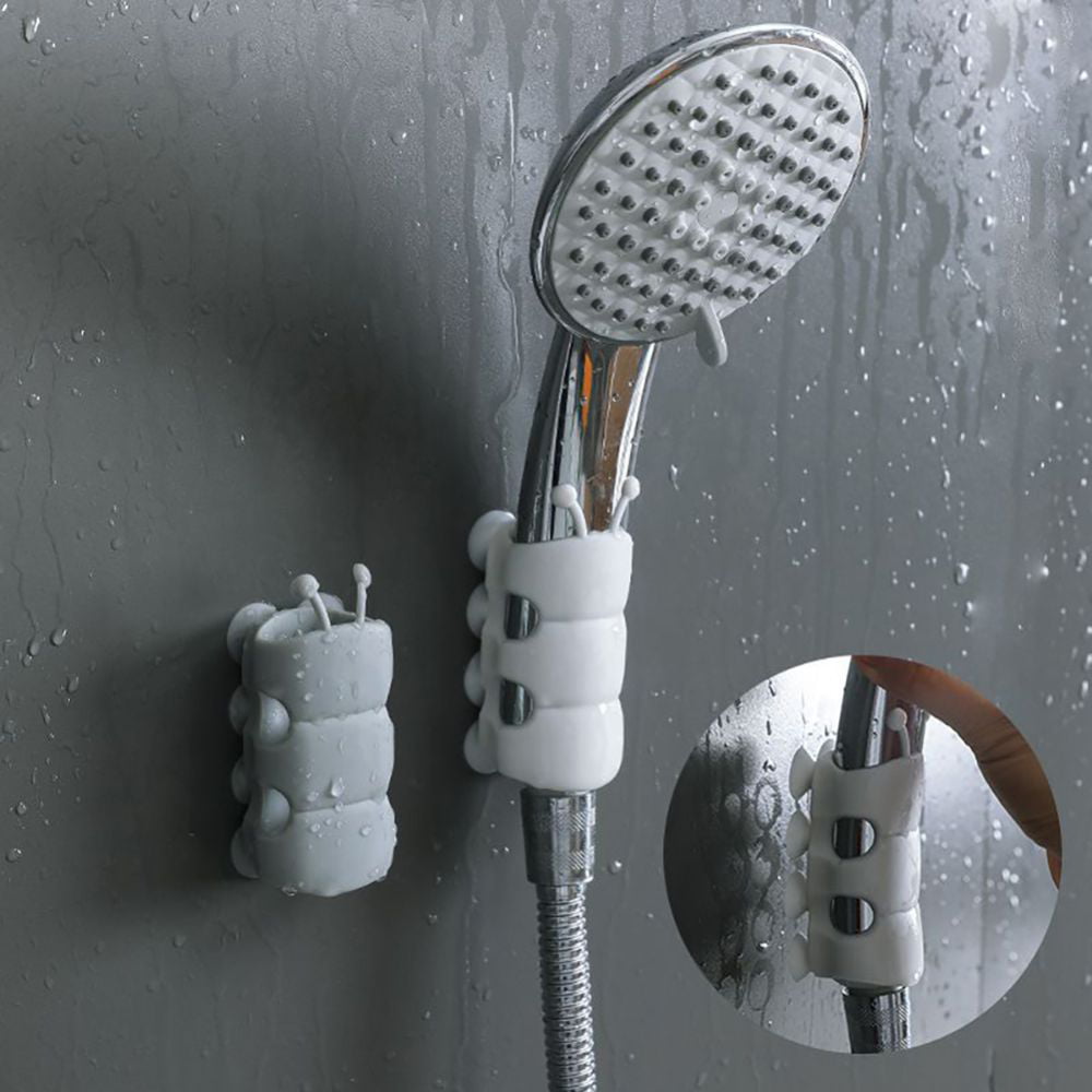 Bathroom Adjustable Shower Head Holder Rack Bracket Suction Cup Wall Mounted 
