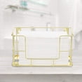 thumbnail image 4 of MyGift Modern Brass Tone Metal Wire Commercial Folded Towel Holder Dispenser, 4 of 7