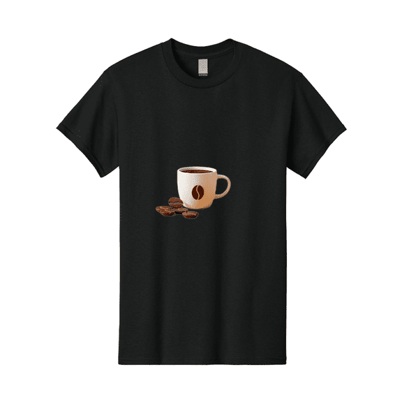 Coffee-Bean-Mug Mens Graphic Tee, 100% Cotton, Casual Summer Wear