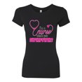 thumbnail image 2 of Wild Bobby, Funny Nurse Whats Your Superpower Nurse Week, Inspirational/Christian, Women Slim Fit Junior Tee, Black, Small, 2 of 4