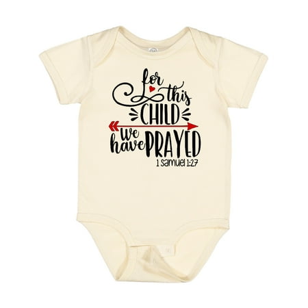 

Inktastic For This Child We Have Prayed Red Arrow and Heart Gift Baby Boy or Baby Girl Bodysuit