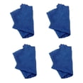 thumbnail image 1 of Juego de 4 servilletas de tela, servilletas de tela de lino y algodón con flecos, servilletas cuadradas rústicas con flecos para cenas, bodas y fiestas, 42 x 42 cm, azul marino, 1 of 4