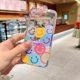 thumbnail image 2 of Linda funda para teléfono con cara sonriente Compatible con protección de cámara a prueba de golpes moda suave TPU transparente funda con flor sonriente para, 2 of 8