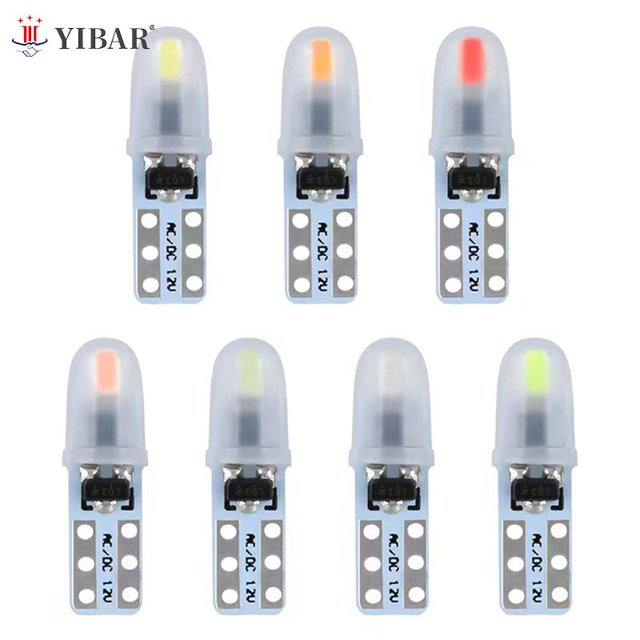 5pcs Newest T5 Led Car Interior Light Indicator Dashboard Gauge Instrument Wedge Lamp Auto Signal Light 12V WhiteAs pic2 He Qiyong unisex