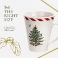 thumbnail image 7 of Spode Christmas Tree Peppermint 14oz Mug & Spoon Set (4-Piece) - Festive Earthenware with Candy Cane Motif, Ceramic Mug for Hot Chocolate, Coffee, Holiday Mornings - Christmas Drinkware, 7 of 7