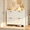White, variant on Leumius Modern Fence Shoe Cabinet with 4 Flip Drawers, Sleek Space-Saving Entryway Organizer for Living Room Oak