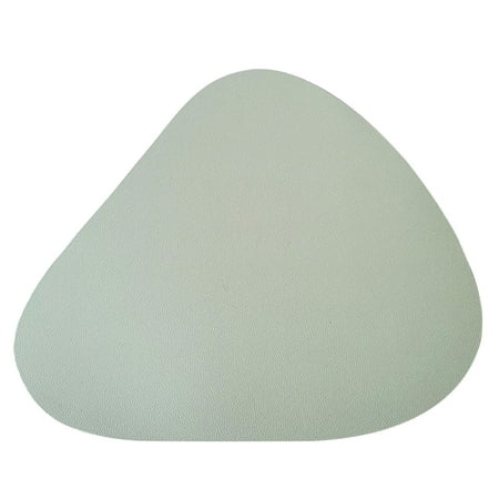 

Nordic Style Faux Leather Table Placemat Solid Color Irregular Oval Shaped Heat Resistant Drink Cup Coaster Pot Mat Pad