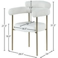 thumbnail image 3 of Meridian Furniture Blake Cream Dining Chair (Set of 2), 3 of 8