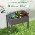 thumbnail image 6 of Costway Raised Garden Bed with Water Level Indicator Drainage Hole for Vegetables Outdoor Coffee, 6 of 10