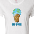 thumbnail image 4 of Inktastic Keep It Cool Melting Earth Ice Cream Cone Women's T-Shirt, 4 of 5