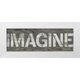thumbnail image 3 of N Harbick 14x7 White Modern Wood Framed Wall Art Titled - Imagine, 3 of 5