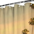 thumbnail image 3 of Hawaiian Sunset Beach Shower Curtain Waterproof Polyester 72x72 Inches - Tropical Beach Sunset Design with Metal Grommets Quick-Dry Fade-Resistant Includes Hooks for Bathroom, 3 of 5