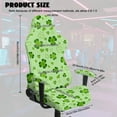 thumbnail image 5 of SCRAWLGOD St. Patrick's Day Shamrock Heart Print Light Green Print Gaming Chair Cover with Armrest Cover, Soft Computer Chair Seat Cover Backrest Slipcovers Rotating Desk Chair Seat Protectors, 5 of 7