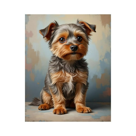 Paint by Numbers Kit for Adults, Adorable Yorkie Portrait Bust Paint by Numbers, Easy Paint by Numbers Kit for Adults Beginner, DIY Adult Paint by Number Kits on Canvas, Home Decor