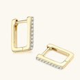 thumbnail image 3 of Earrings Square Moissanite Earrings for Women S925 Sterling Silver Xmas, 3 of 3
