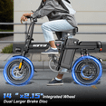 thumbnail image 7 of HiyViy 14" Folding Electric Bike for Adults Teens, 350W(700W Peak) Motor 48V/10AH Battery, 20mph Class 2 Commuter City Ebike, UL2849, 7 of 7
