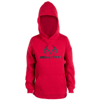 Realtree Kids Unisex Youth Pullover Hoodie, Cotton Blend - Small, Red