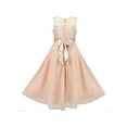 thumbnail image 2 of Girls Dress Beige Sequin Wedding Bridesmaid Chiffon Formal Party Pageant 10 Years, 2 of 7