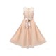 thumbnail image 2 of Vestido de Niña Beige con Lentejuelas Boda Dama de Honor Gasa Formal Fiesta Certamen 12 Años, 2 of 7