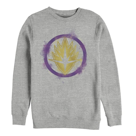 Men's Marvel Avengers: Endgame Smudge Guardians of the Galaxy Sweatshirt Athletic Heather Small