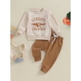 thumbnail image 4 of Toddler Boy Girl Football Outfits 6M 12M 18M 24M 3Y Sundays Are for the Bird Eagle Sweatshirts Top Pants Set 2Pcs Game Day Clothes, 4 of 10