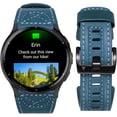 thumbnail image 4 of PLUHKN-Leather Band Compatible Garmin Venu 2 45mm, Venu 3 Watch Bands, Top Genuine Leather Watch Straps Wristband for Garmin Vivoactive 4/Forerunner 570(47mm)/255/265 Men and Women, 4 of 4
