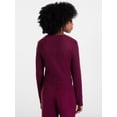 thumbnail image 3 of Weekend Academy Girls Long Sleeve Ribbed Button Front Top, Sizes 4-18, 3 of 5
