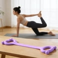 thumbnail image 5 of Elastic Resistance Bands with Handles - Exercise Bands for Arm, Back, and Shoulder Training - Lightweight Portable Fitness Straps for Yoga and Pilates, Purple, 18x3.9 Inch, 1 PCS, 5 of 6