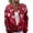 Deep Red, variant on Women's Fashion Christmas Printed Long Sleeve Knitted Cardigan Button Down Jacket for Holiday Casual Wear and Women's Outerwear with Festive Design,Vermilion,S