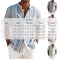 thumbnail image 3 of VgaVtl Collared Shirts for Men Button up Summer Short Sleeve Striped Holiday Mens Clothes Leisure Beach Turtleneck, 3 of 7