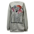 thumbnail image 4 of Pompotops Chandails en Molleton de Noël Décontractés pour Femmes Col Rond Imprimé Manches Longues Blouse T-shirt Tops, 4 of 5