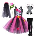 thumbnail image 3 of Vestido de tutú de bruja de flores para niñas, disfraz de fiesta de Carnaval de Halloween, vestido de baile de fantasía para niños pequeños, 3 of 5