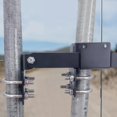 thumbnail image 2 of Chain Link Fence Gate Latch, Heavy Duty Strong Arm Double Gate Lock, Fits 1.375 in Metal Frame, Adjustable Gap, Weatherproof Steel Latch for Outdoor Sports Field, Yard, Farm, 2 of 5