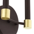 thumbnail image 2 of 46882-07 Livex Lighting Karlstad - 2 Light Wall Sconce in Contemporary Style - 7 Inches wide by 11.25 Inches high-Bronze/Satin Brass Finish, 2 of 10