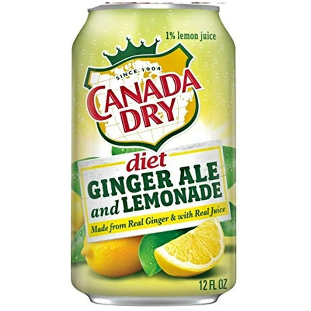 Canada Dry, Diet Ginger Ale Lemonade, 12 Ounce, 12 Pack