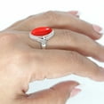 thumbnail image 4 of 925 Sterling Silver Ring Red Stone Handmade Jewelry, 4 of 9