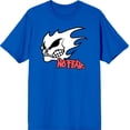 thumbnail image 3 of No Fear Fire Skull Logo Adult Royal Blue Crew Neck Short Sleeve Tee-Large, 3 of 4