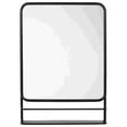 thumbnail image 2 of Accent Mirror with Sleek Metal Frame and Shelf, Black, 2 of 5