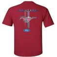 thumbnail image 2 of Fair Game Mustang Pony Stripe Ford T-Shirt-Cardinal-L, 2 of 6