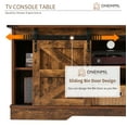 thumbnail image 4 of Oneinmil Farmhouse TV Stand for TVs up to 65", Brown, With Sliding Barn Door, 4 of 8