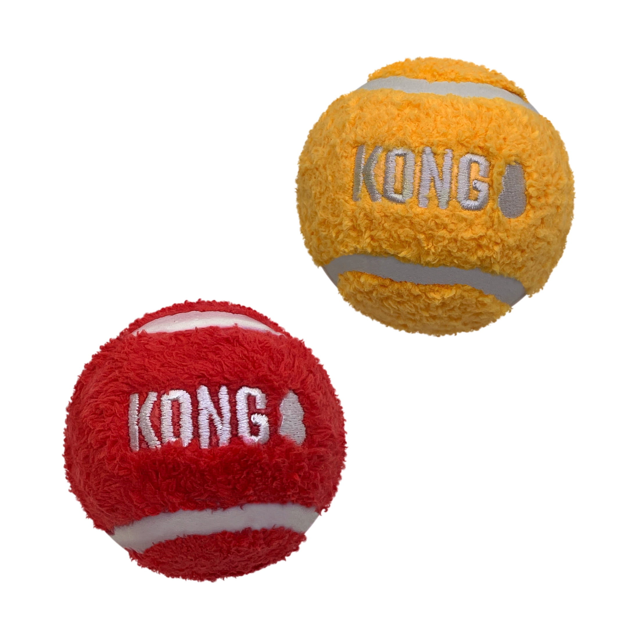 KONG® Sport® Softies Balls, Sherpa Fleece Dog Toys, Assorted Colors, Large, 2 Count